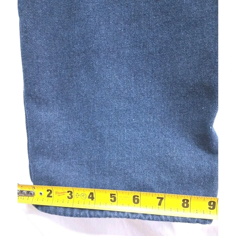 Key Mens 38x34 Flannel Lined Jeans Blue Logger Heavy Equipment Workwear Tall